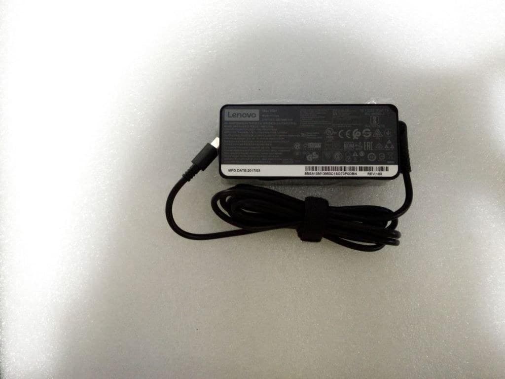 Lenovo 01FR024 65W USB-C AC Laptop Power Adapter - Black