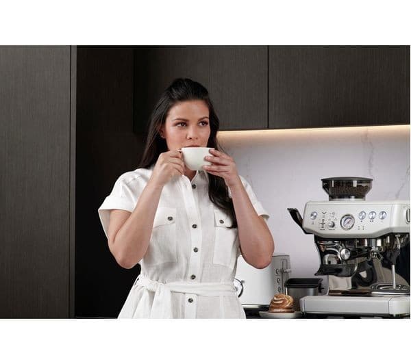 Sage the Barista Express Impress SES876 Bean to Cup Coffee Machine - Sea Salt - Image 4