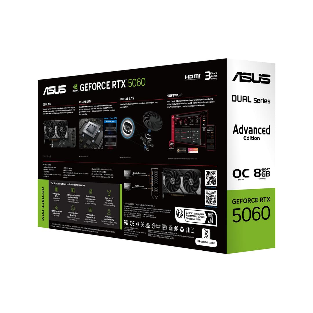 ASUS Dual GeForce RTX 5060 OC Edition Advanced 8GB GDDR7 Graphics Card (DUAL-RTX5060-O8G-A) - Image 6