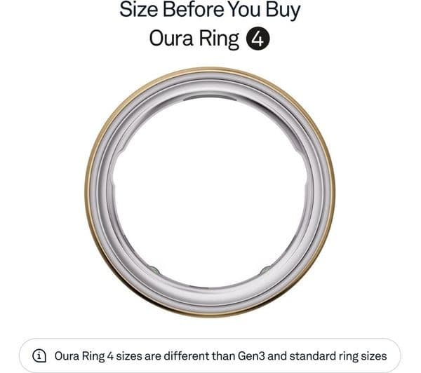Oura Ring 4 Smart Ring - Gold, Size 11 - Image 2