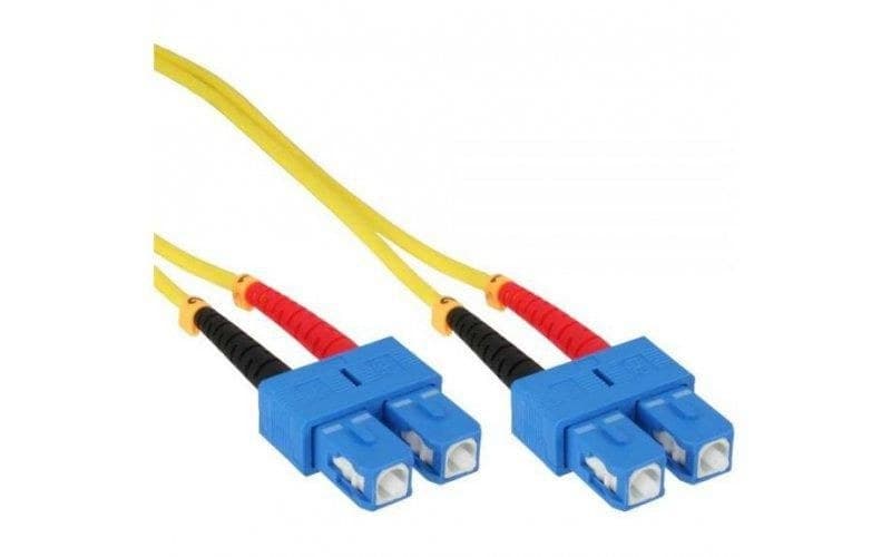 Mercodan SC-SC OS2 Single-Mode Duplex Fibre Patch Cable, Yellow - 5m