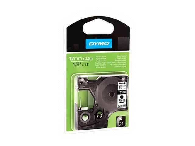 DYMO D1 16957 Flexible Nylon Label Tape 12mm x 3.5m - Black on White - Image 4