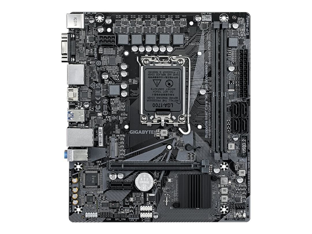 Gigabyte H610M S2H V3 DDR4 Micro-ATX Motherboard - Intel H610 Chipset, LGA1700 Socket - Image 1