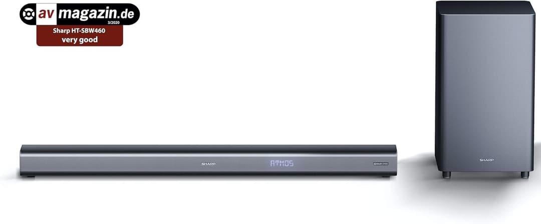 Sharp HT-SBW460 3.1 Dolby Atmos Soundbar with Wireless Subwoofer - Black - Image 2