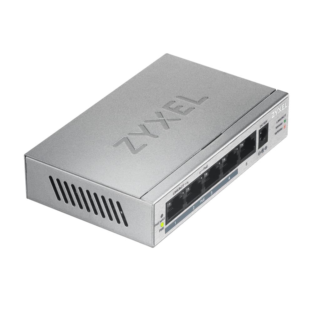 Zyxel GS1005HP 5-Port Gigabit Unmanaged PoE+ Desktop Switch, 60W PoE Budget (GS1005HP-GB0101F) - Image 8
