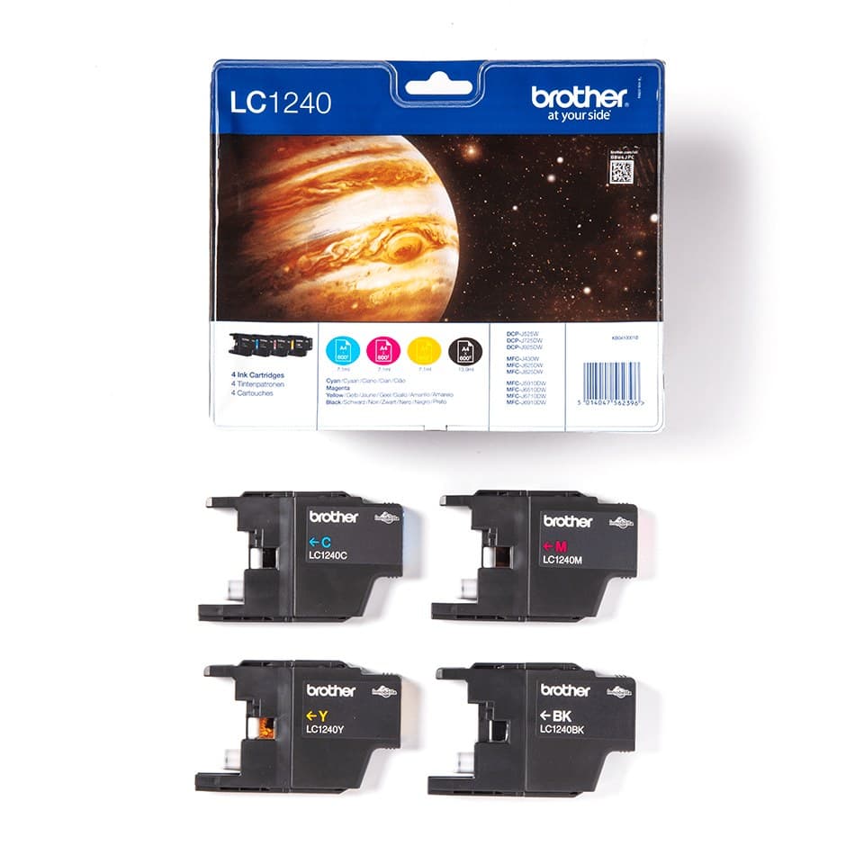 Brother LC1240 Value Pack Ink Cartridges - Black, Cyan, Magenta & Yellow - Image 3