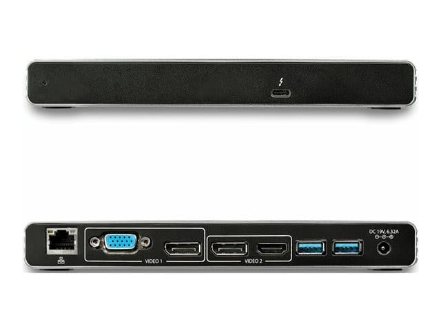 StarTech.com TB3DK2DHVUE Thunderbolt 3 Dual 4K 60Hz Docking Station with 85W Power Delivery - Grey - Image 4
