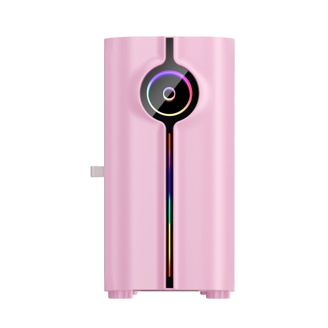 1st Player IS3-BK ARGB Tempered Glass Mid Tower Gaming Case - Pink - Image 3