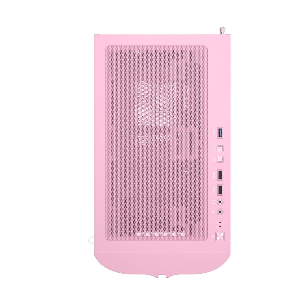 1st Player IS3-BK ARGB Tempered Glass Mid Tower Gaming Case - Pink - Image 10