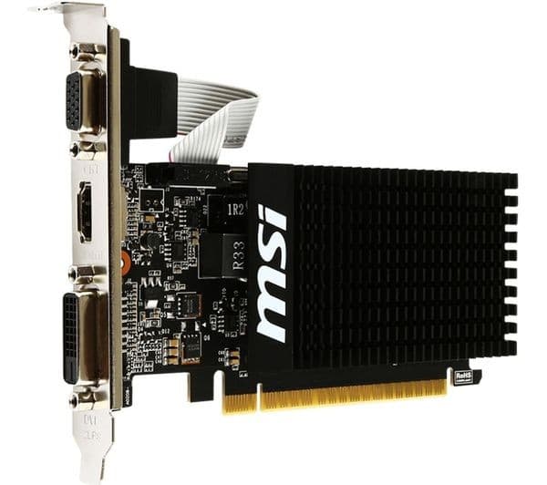 MSI GeForce GT 710 2GD3H LP 2GB DDR3 Low Profile Graphics Card - Image 1