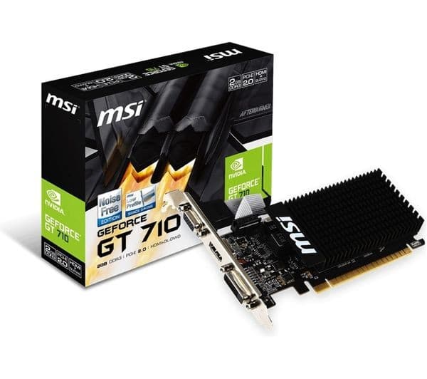 MSI GeForce GT 710 2GD3H LP 2GB DDR3 Low Profile Graphics Card - Image 3