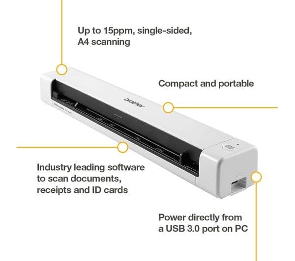 Brother DSmobile DS-640 Portable Document Scanner - USB 3.0 - Image 3