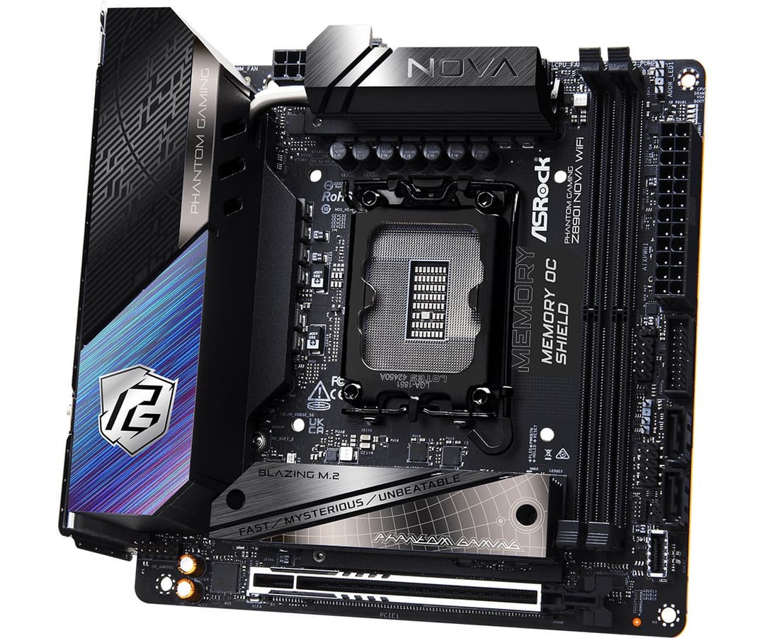 ASRock Phantom Gaming Z890I Nova WiFi Intel Z890 LGA 1851 (Socket V1) DDR5 Mini-ITX Motherboard - Image 4