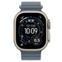 Apple Watch Ultra 3 GPS + Cellular 49mm Natural Titanium Case with Anchor Blue Ocean Band - Large thumbnail 2