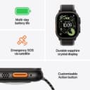 Apple Watch Ultra 3 GPS + Cellular 49mm Natural Titanium Case with Anchor Blue Ocean Band - Large thumbnail 3