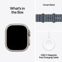 Apple Watch Ultra 3 GPS + Cellular 49mm Natural Titanium Case with Anchor Blue Ocean Band - Large thumbnail 9