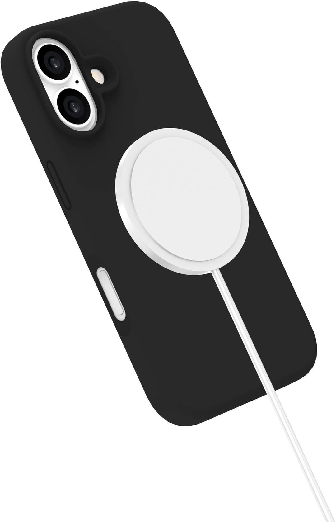 eSTUFF INFINITE (GRS) ROME Magnetic Silicone Case for Apple iPhone 17 - Black, Bulk Packaging (ES67150055-BULK) - Image 1