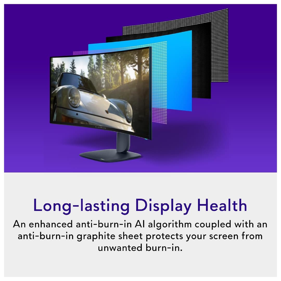 Dell Alienware AW3425DW 34" QD-OLED UWQHD 240Hz Freesync G-Sync Compatible Curved Gaming Monitor - Image 7