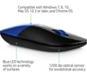 HP Z3700 Wireless Optical Mouse - Blue thumbnail 6