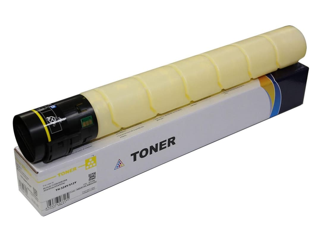 CoreParts TN-324 / TN-512 Toner Cartridge for Konica Minolta bizhub C258/C308/C368/C454/C454e/C554/C554e - Yellow - Image 1