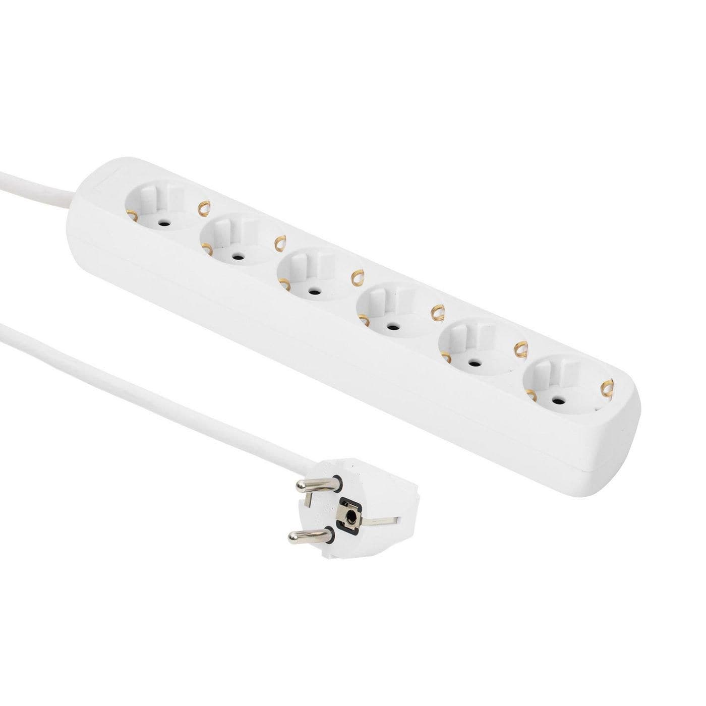 Microconnect 6-Way Schuko Power Strip 1.5m - White (GRU00615W)