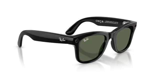 Ray-Ban Meta Wayfarer (Gen 2) Smart Glasses - Shiny Black, Clear to Graphite Green Transitions Lenses - Standard - Image 4