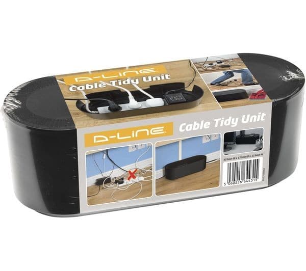 D-LINE EU/CTUSMLB/SW Cable Tidy Unit - Small, Black - Image 1