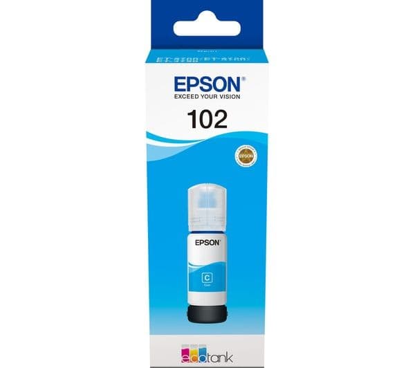 EPSON Ecotank 102 Cyan Ink Bottle - Image 1
