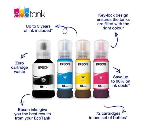 EPSON Ecotank 102 Cyan Ink Bottle - Image 3