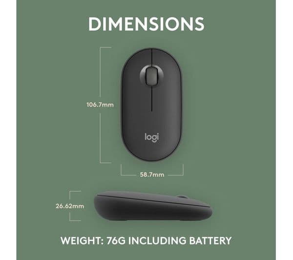 Logitech Pebble 2 M350S Wireless Optical Mouse Graphite - Image 8