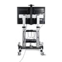 StarTech.com Rolling TV Cart/Stand On Wheels For 60-100inch Flat Screens Up To 220lb (100kg), Height Adjustment via Hand Crank, Mobile/Portable Trolley Mount thumbnail 4