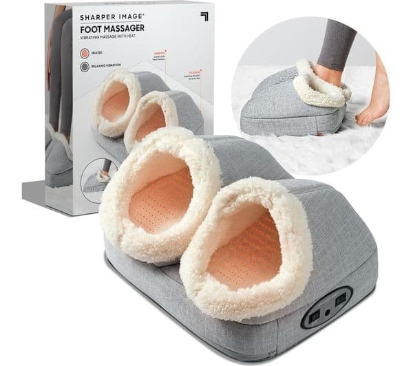 SHARPER IMAGE Personal Heated Foot Massager - Grey - Image 1