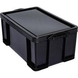 Really Useful 64 Litre Recycled Plastic Storage Box Black (64Black R)