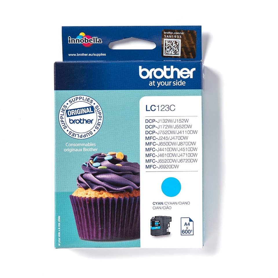 Brother LC123C Original Ink Cartridge - Cyan