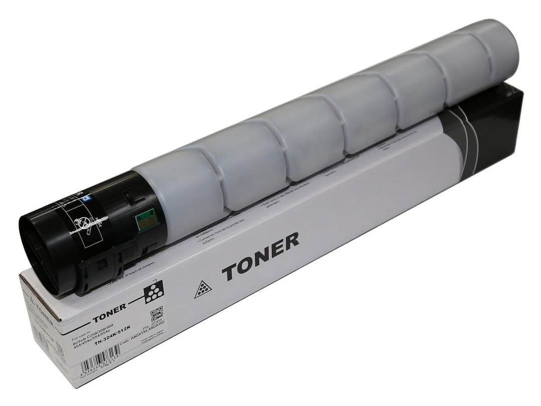 CoreParts TN-324 / TN-512 Toner Cartridge for Konica Minolta bizhub C258/C308/C368/C454/C454e/C554/C554e - Black - Image 1
