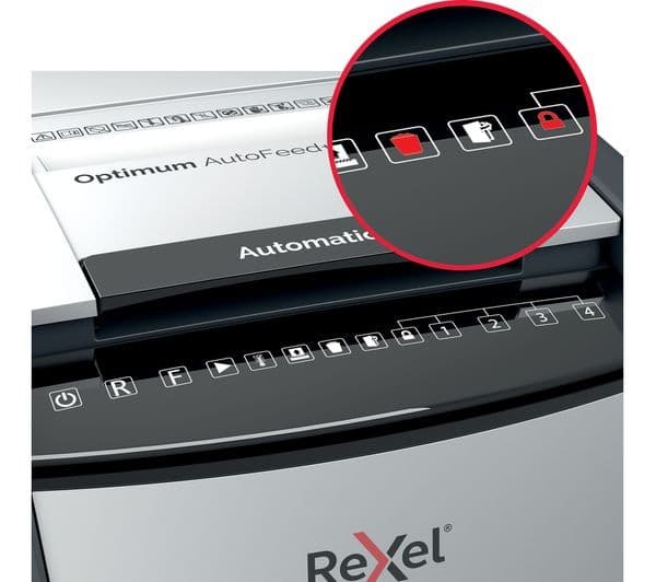 REXEL Optimum AutoFeed+ 150X Cross Cut Paper Shredder - Image 10