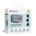 Verbatim GNC-35 GaN Charger 35W with 1 x USB-C PD 35W / 1 x USB-A QC 3.0 (EU/UK/US) thumbnail 2