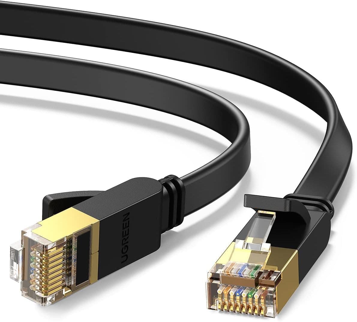 UGREEN Cat 7 Flat Ethernet Cable 10Gbps 600MHz RJ45 1m