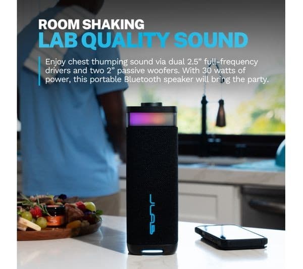 JLab JBuds Party Portable Bluetooth Speaker - Black - Image 2