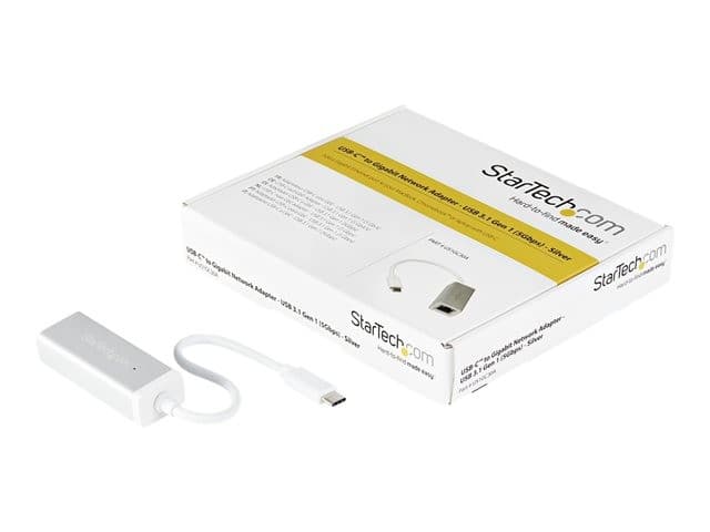 StarTech USB-C Gigabit Ethernet Adapter Silver - Image 1
