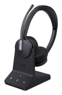 Yealink WH64 Dual DECT & Bluetooth Wireless Headset with WHB640 Base Station USB-C Black - Teams thumbnail 1