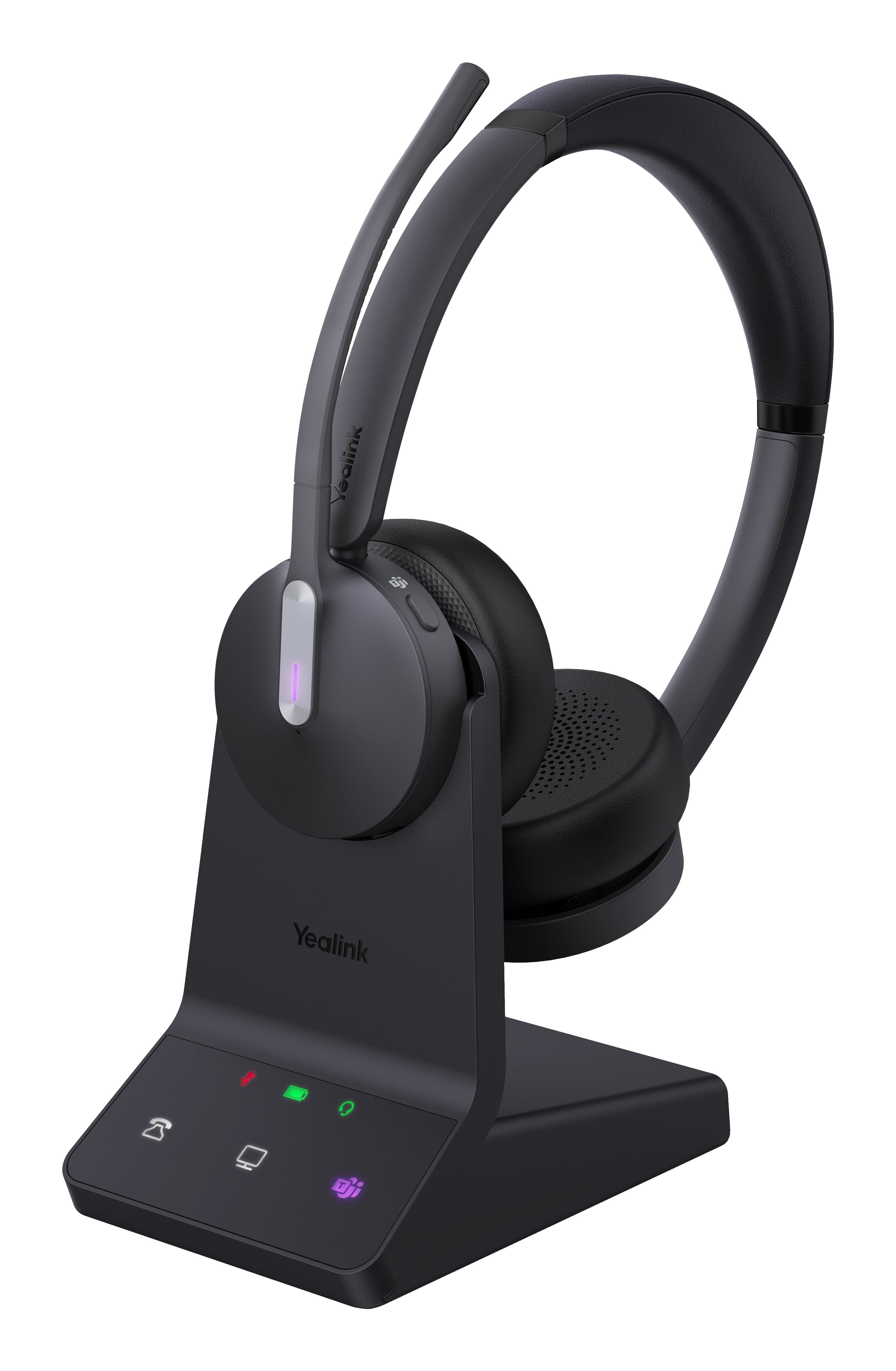 Yealink WH64 Dual DECT & Bluetooth Wireless Headset with WHB640 Base Station USB-C Black - Teams