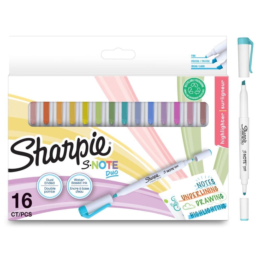 Sharpie S-Note Duo Dual-Ended Creative Markers - Pack of 16 - Image 1
