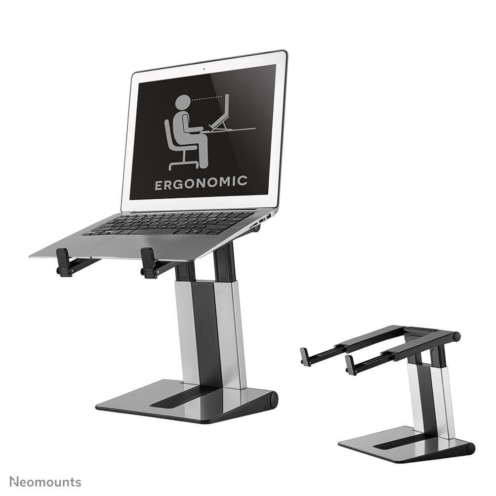Neomounts NSLS200 Foldable Laptop Stand for 10-17" Notebooks, Height Adjustable - Silver