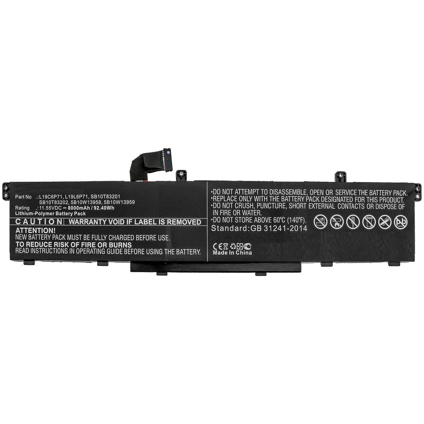 CoreParts Replacement Laptop Battery for Lenovo ThinkPad P15 Gen 1, 11.55V 8000mAh 92.4Wh Li-Polymer