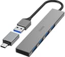 HAMA Prime Line 4-port USB Type-C Hub - 4x USB-A, USB 3.2 Gen 1, 5 Gbps, incl. USB-C Adapter thumbnail 1
