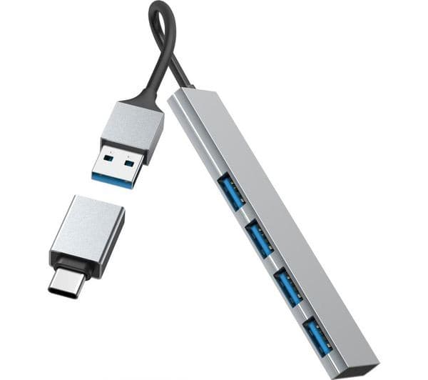 HAMA Prime Line 4-port USB Type-C Hub - 4x USB-A, USB 3.2 Gen 1, 5 Gbps, incl. USB-C Adapter - Image 4