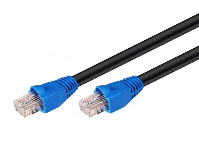 Microconnect U/UTP Cat6 Outdoor Network Cable Black - 10m