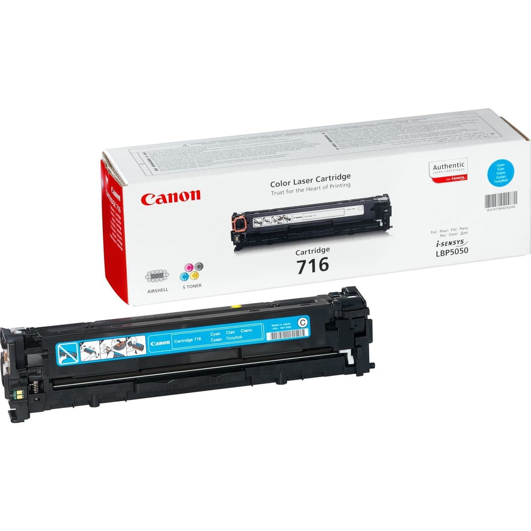 Canon 716 Original Toner Cartridge, 1,500 Pages - Cyan - Image 1