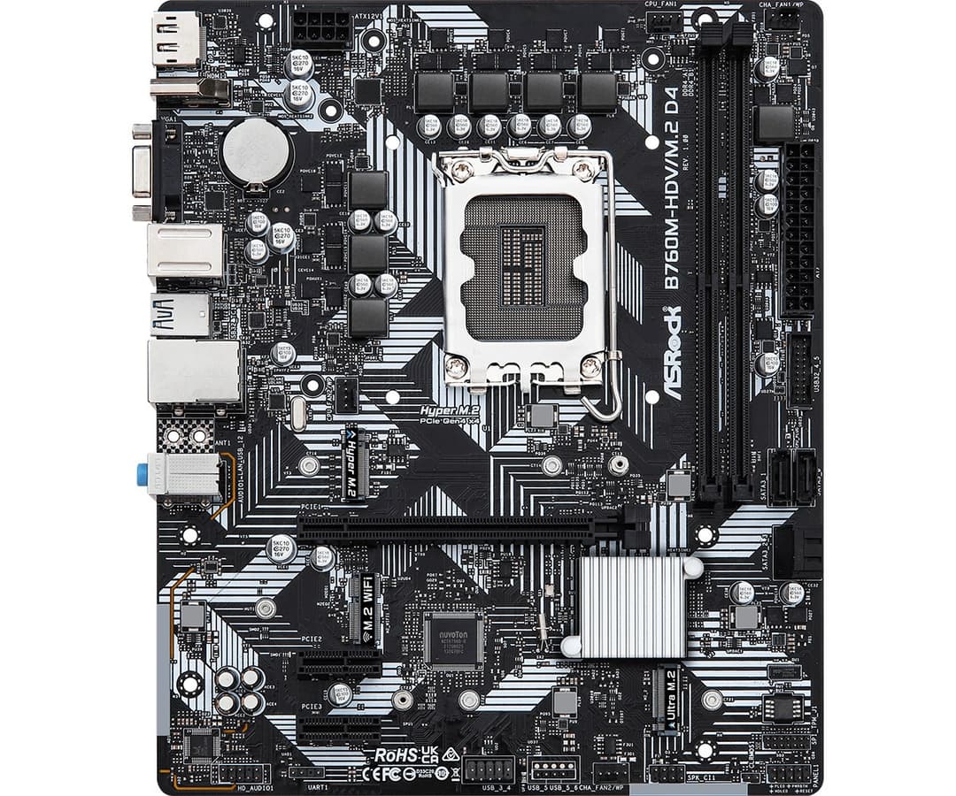 Asrock B760M-HDV/M.2 D4 Intel B760 LGA 1700 micro ATX - Image 3
